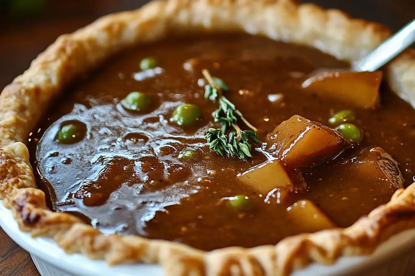 What is pot pie gravy made of
