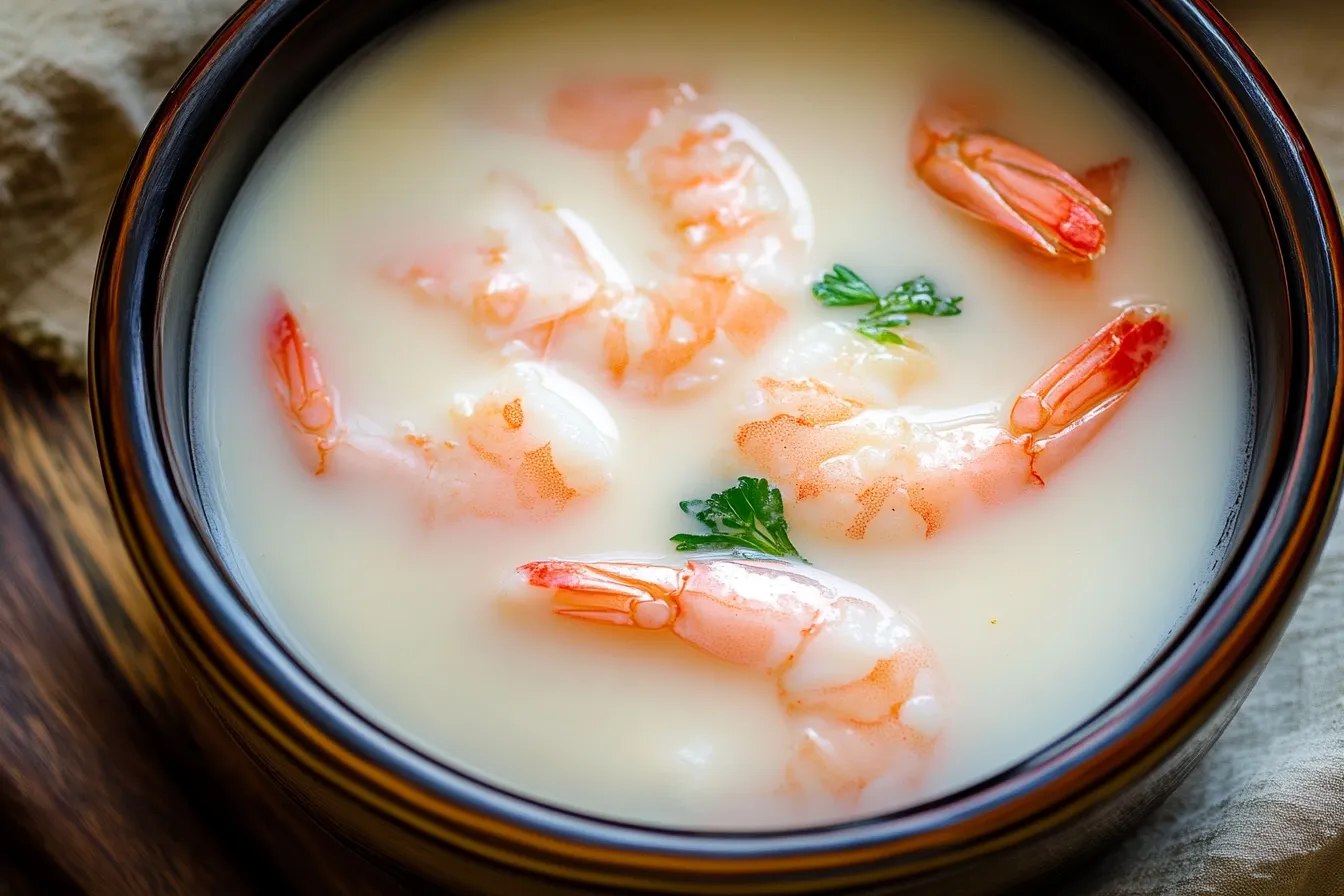 Why do you soak shrimp in milk before frying