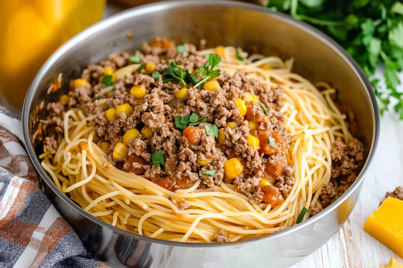 taco spaghetti recipe