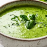 What is green soup made of