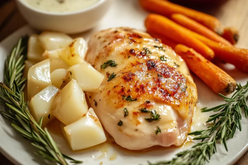 How do you eat chicken breast with bone