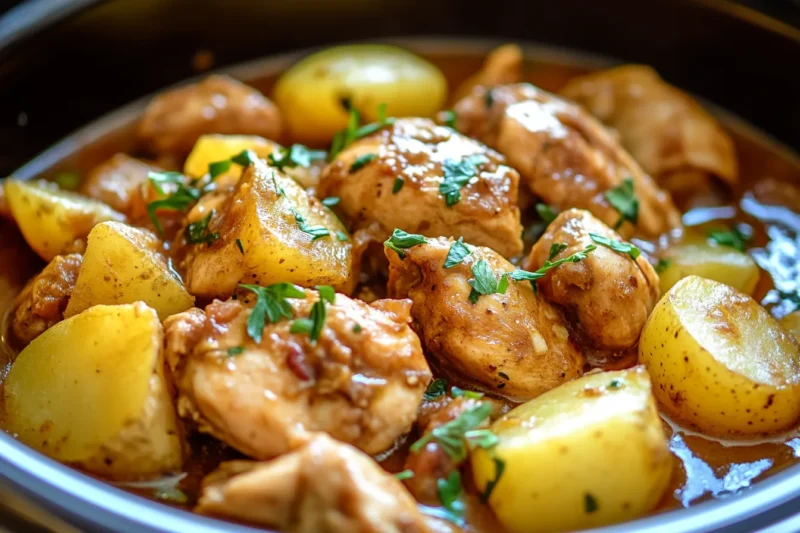 Is it okay to cook raw chicken and potatoes together