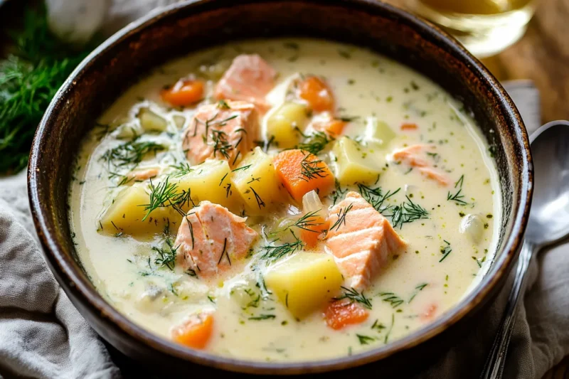 Salmon soup recipe