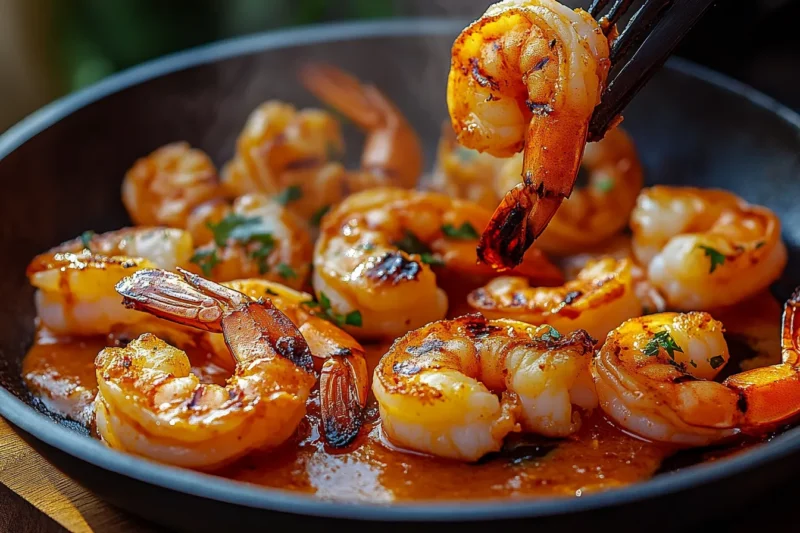 Is it better to barbecue shrimp with shell on or off