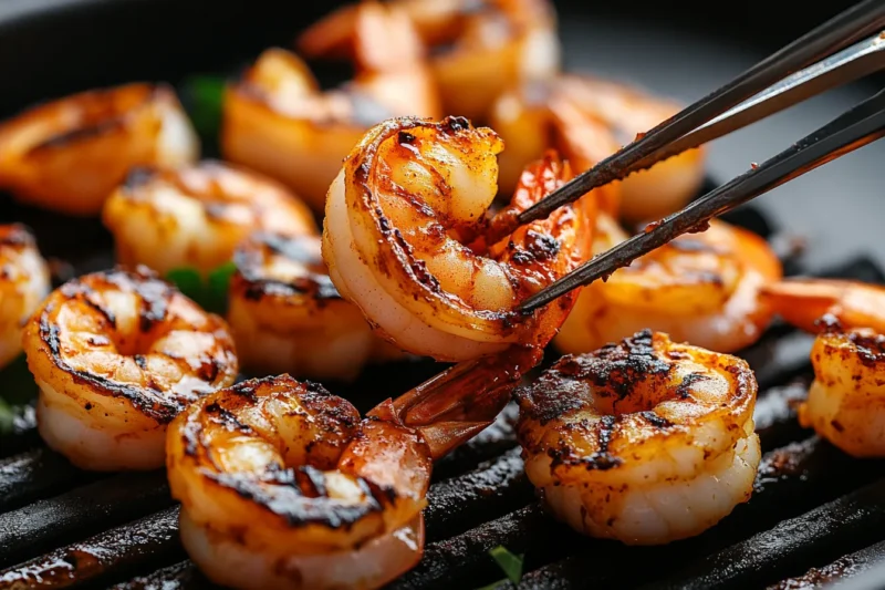 Is it better to barbecue shrimp with shell on or off