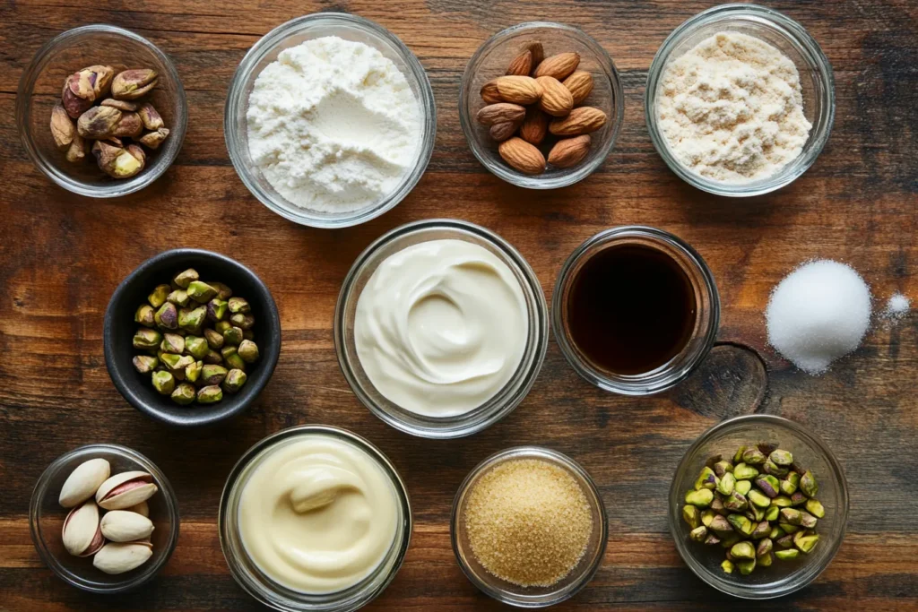 How to thicken pistachio cream