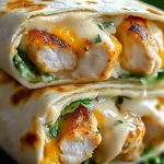 Cheesy Garlic Chicken Wraps