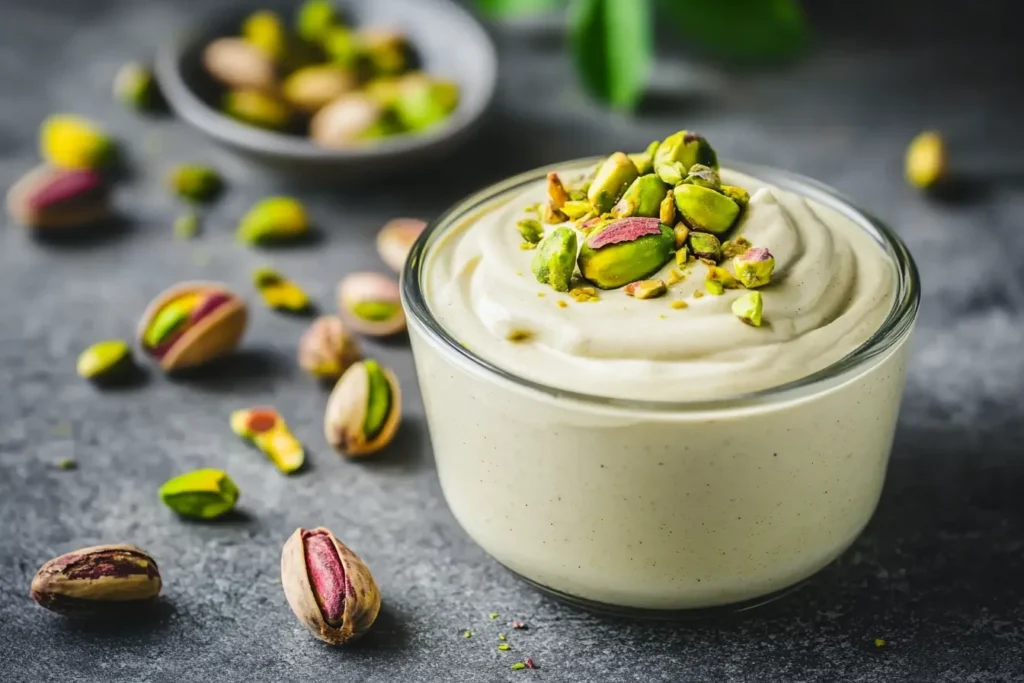 How to thicken pistachio cream