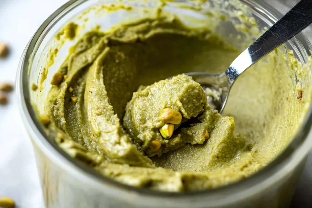 How to thicken pistachio cream