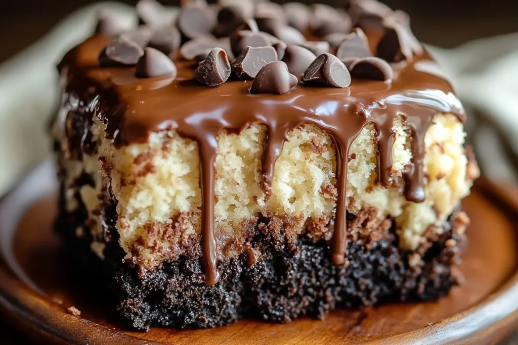 German Chocolate Poke Cake