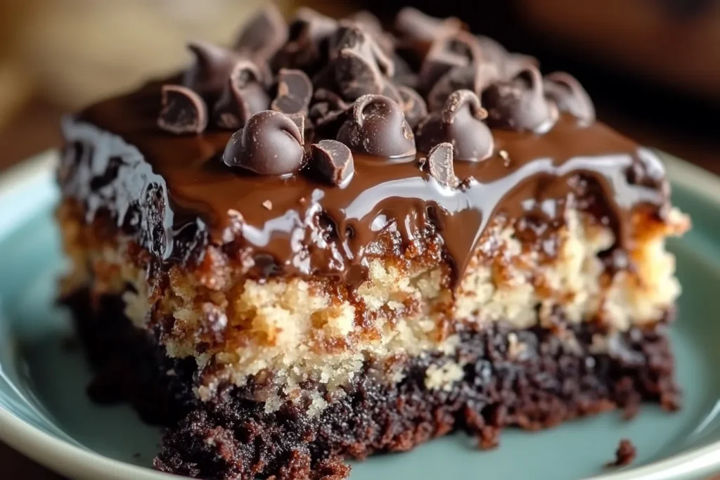 German Chocolate Poke Cake