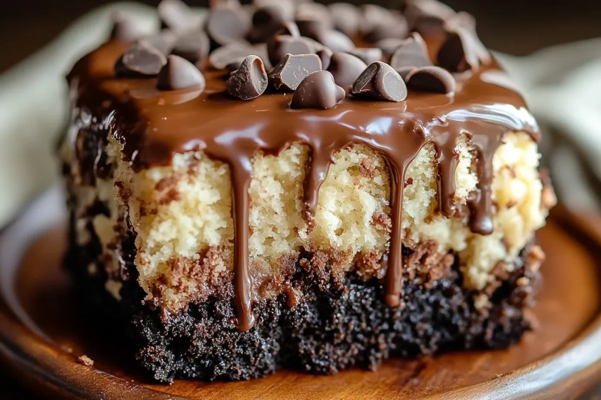 German Chocolate Poke Cake