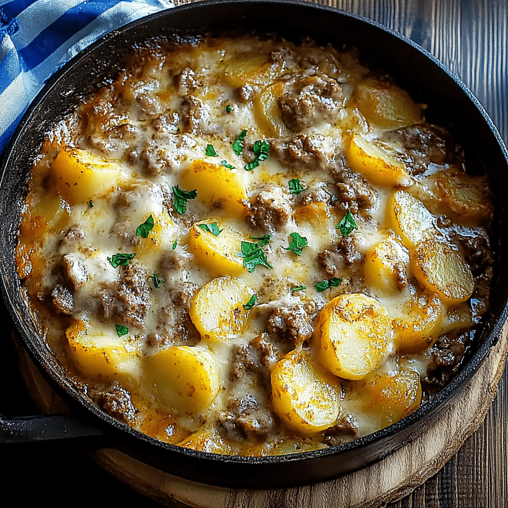 Creamy One-Pot Beef and Potato Casserole
