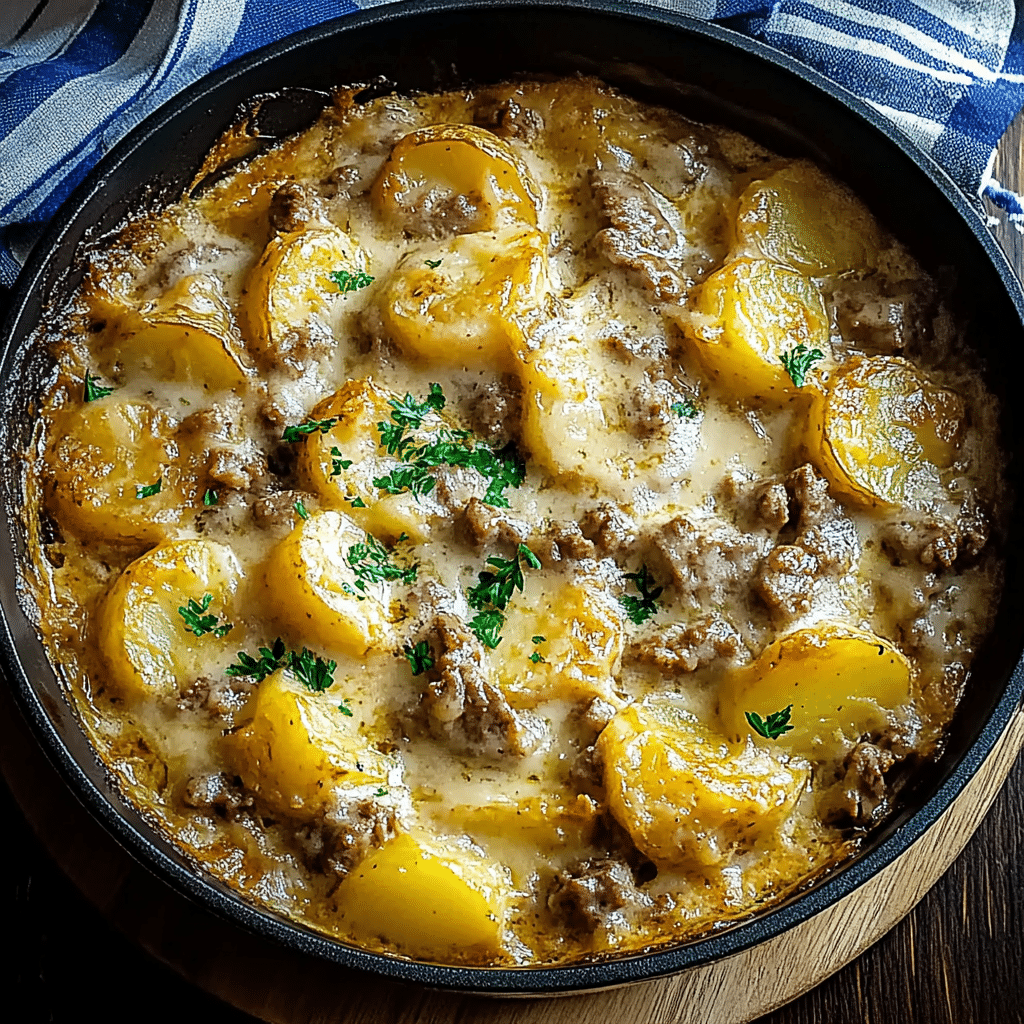 Creamy One-Pot Beef and Potato Casserole