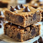 Healthy Peanut Butter Greek Yogurt Breakfast Blondies